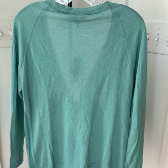 NWT Alysi Twisted Cotton Micro Cardigan In Acquq Sweater Size M - Picture 4 of 7